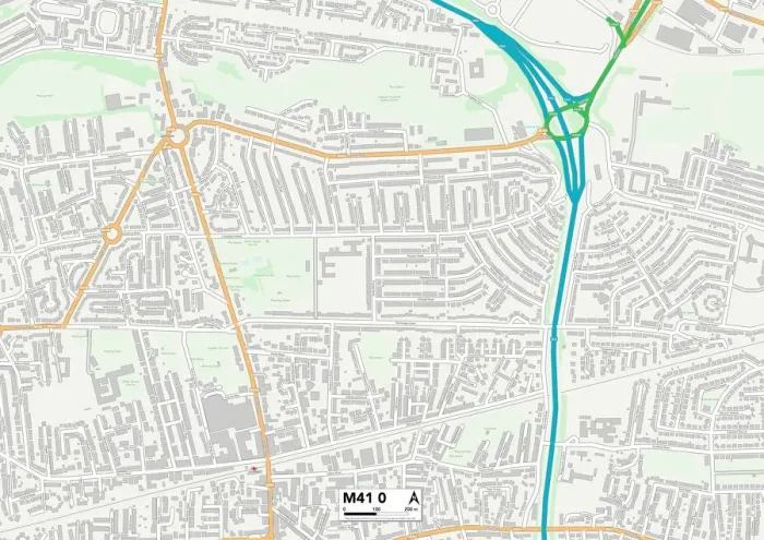Gerahmter Druck : Wigan M61 5 Map Gerahmter Druck : Wigan M61 5 Map