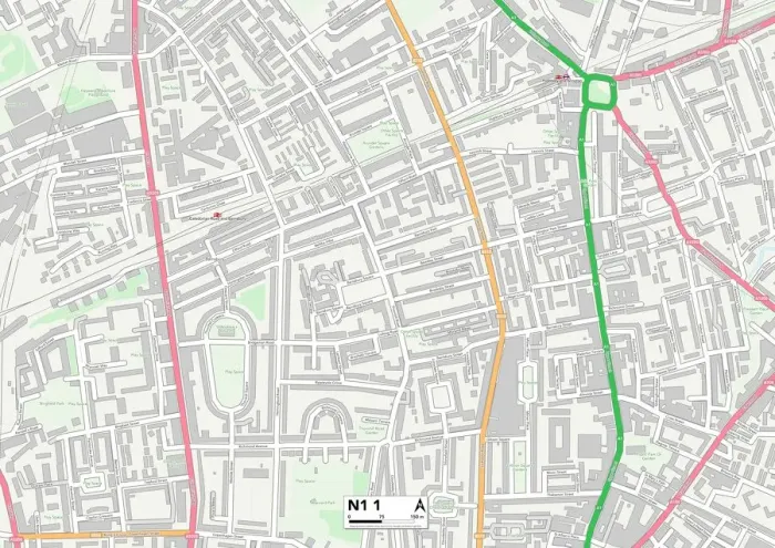 Gerahmter Druck : Hackney N11 Karte Gerahmter Druck : Hackney N11 Karte