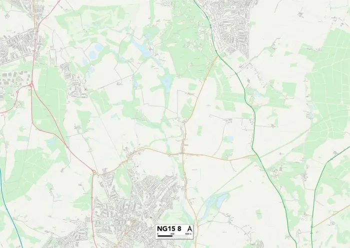 Gerahmter Druck : Aschfeld NG15 8 Karte