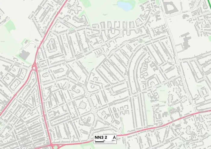 Gerahmter Druck : Daventry NN3 2 Karte