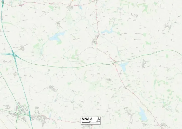 Gerahmter Druck : Daventry NN6 6 Karte