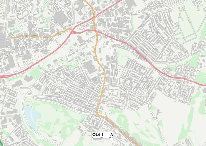 Gerahmter Druck : Altstadt OL4 1 Karte Gerahmter Druck : Altstadt OL4 1 Karte
