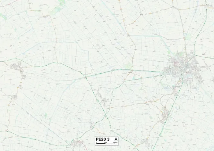 Gerahmter Druck : Boston PE20 3 Karte Gerahmter Druck : Boston PE20 3 Karte