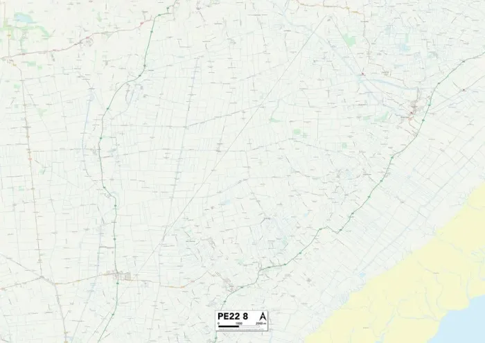 Gerahmter Druck : Boston PE22 8 Karte