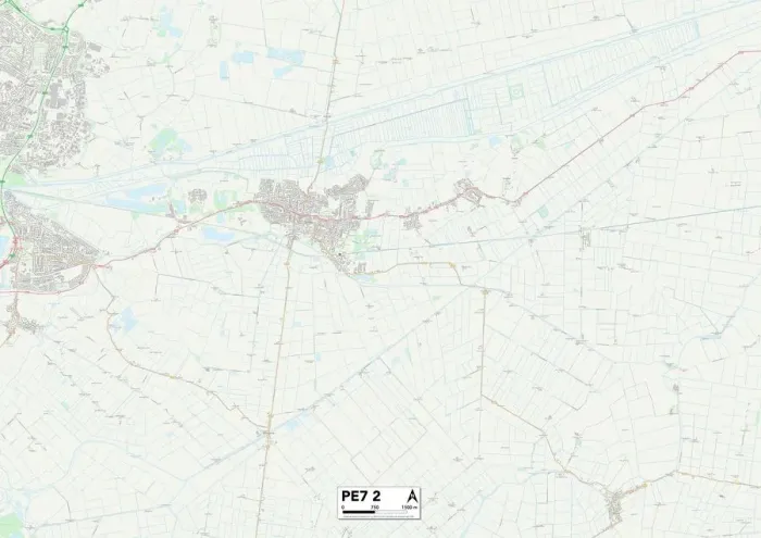 Gerahmter Druck : Petertboroug PE7 2 Karte Gerahmter Druck : Petertboroug PE7 2 Karte