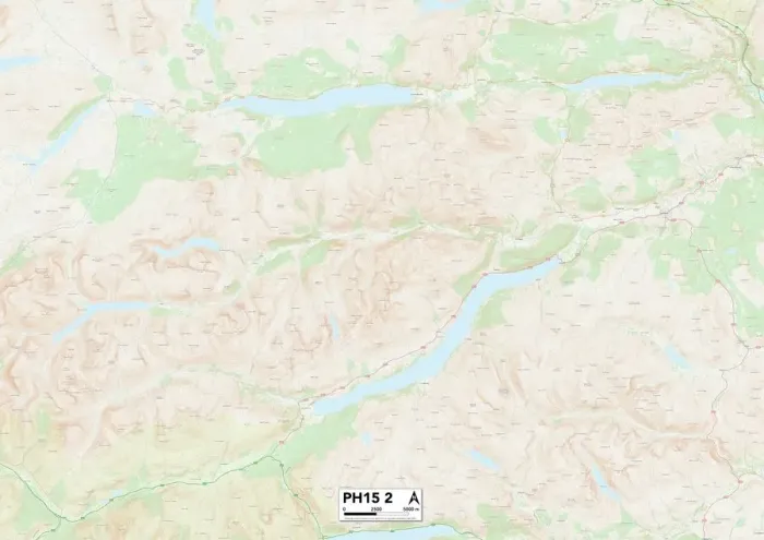 Gerahmter Druck : Perth und Kinross, PH15 2 Karte Gerahmter Druck : Perth und Kinross, PH15 2 Karte