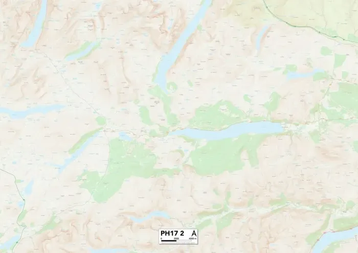 Gerahmter Druck : Perth und Kinross, PH17 2 Karte Gerahmter Druck : Perth und Kinross, PH17 2 Karte