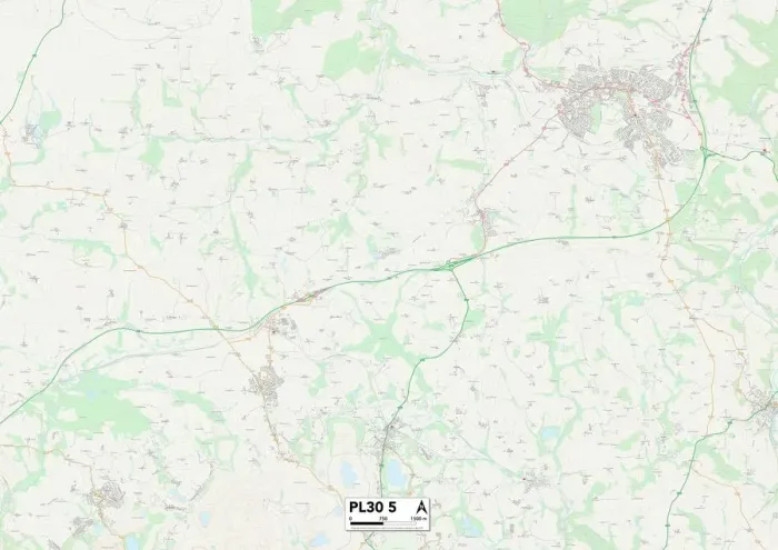 Gerahmter Druck : Kornwal PL30 5 Karte