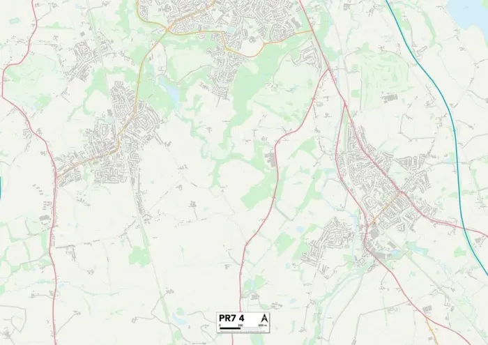 Gerahmter Druck : Chorley,PR7 4,Karte Gerahmter Druck : Chorley,PR7 4,Karte