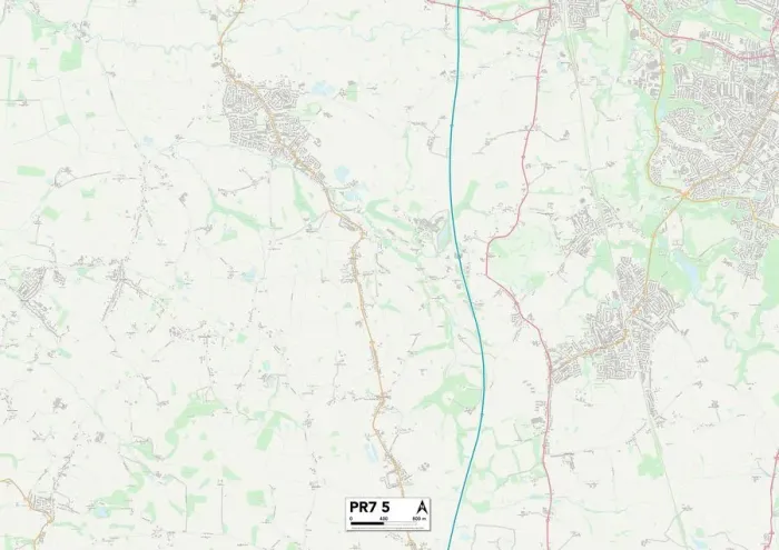Gerahmter Druck : Chorley,PR7 5,Karte Gerahmter Druck : Chorley,PR7 5,Karte