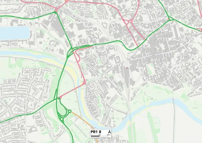 Gerahmter Druck : Preston, Prf 8 Karte