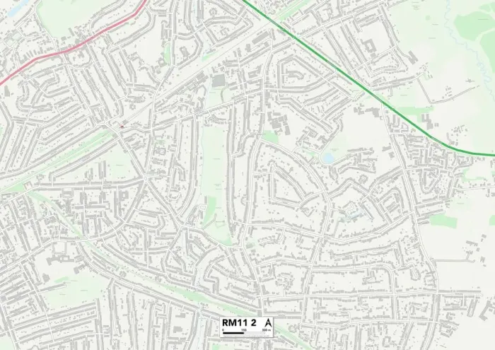 Gerahmter Druck : Havering Rm 11, Zufahrtskarte Nr. 2