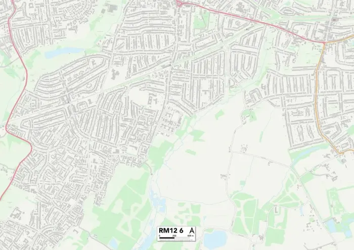 Gerahmter Druck : Havering RM12 6 Karte Gerahmter Druck : Havering RM12 6 Karte