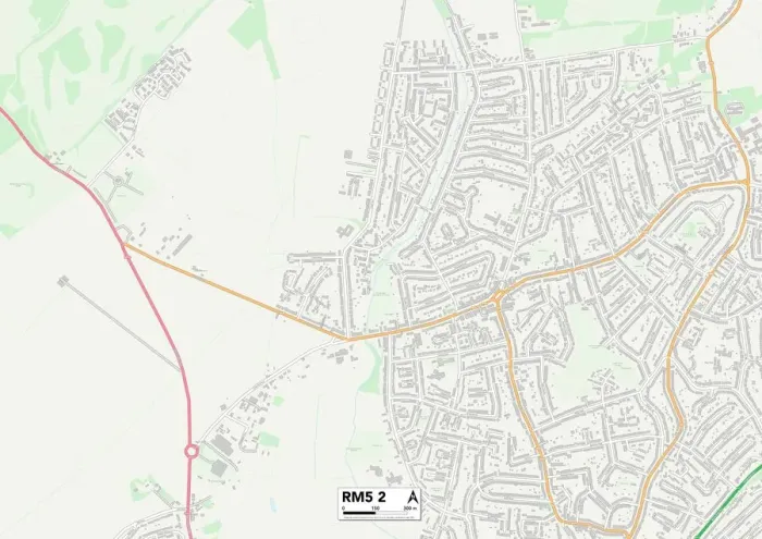 Gerahmter Druck : Havering RM5 2 Karte Gerahmter Druck : Havering RM5 2 Karte