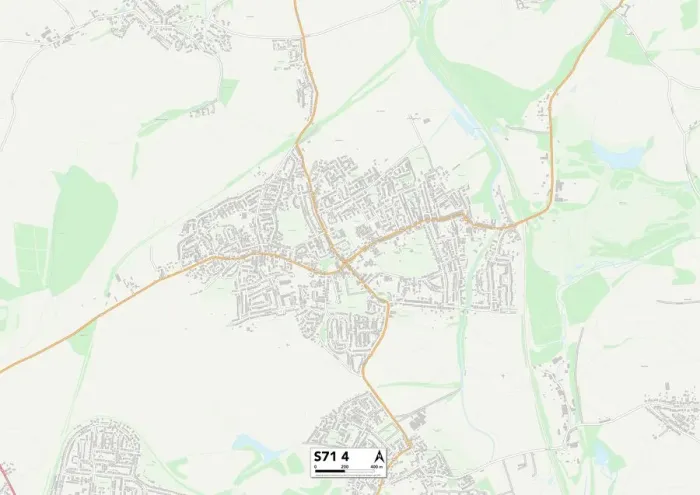 Gerahmter Druck : Barnsleys S71-Map Nr. 4 Gerahmter Druck : Barnsleys S71-Map Nr. 4