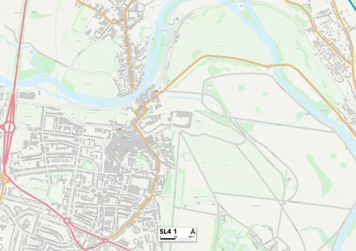Gerahmter Druck : Bracknells Wald SL4 1 Karte Gerahmter Druck : Bracknells Wald SL4 1 Karte