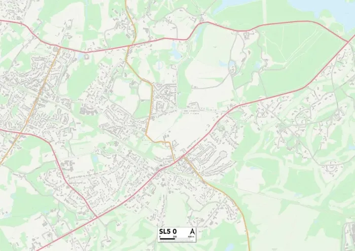 Gerahmter Druck : Windsor und Maidenhead, SL5 0 Karte Gerahmter Druck : Windsor und Maidenhead, SL5 0 Karte