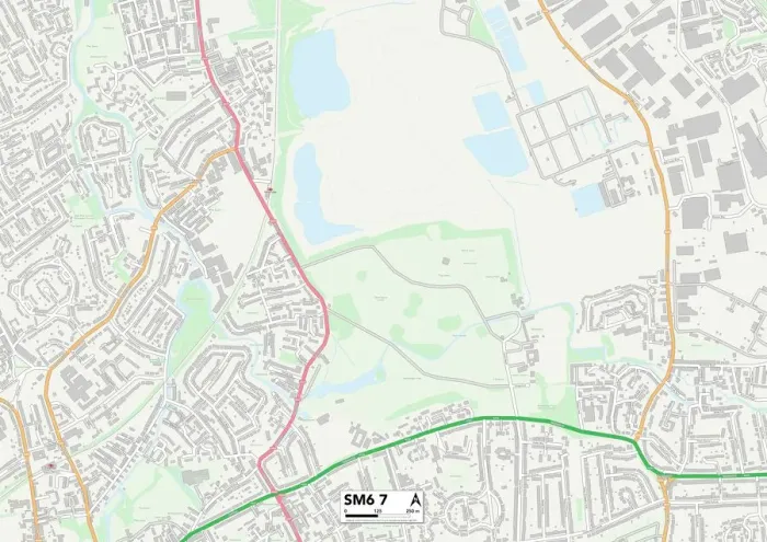 Gerahmter Druck : Sutton SM6 7 Karte