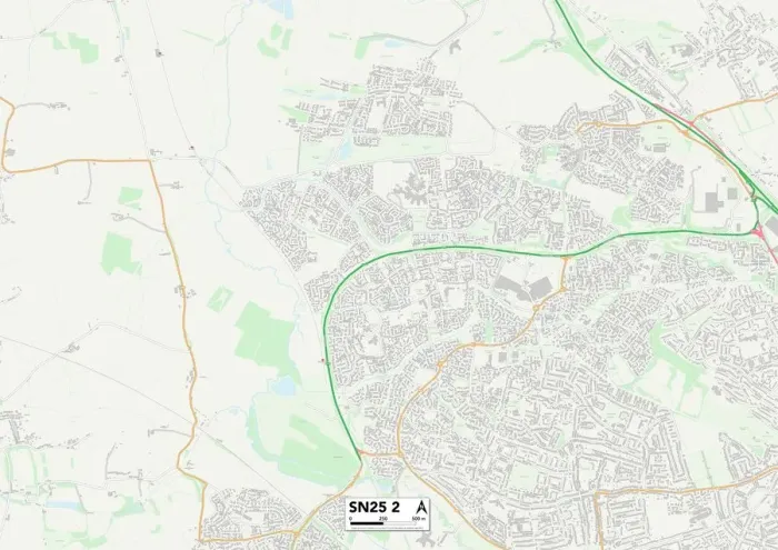 Gerahmter Druck : Swindon SN25 2 Karte