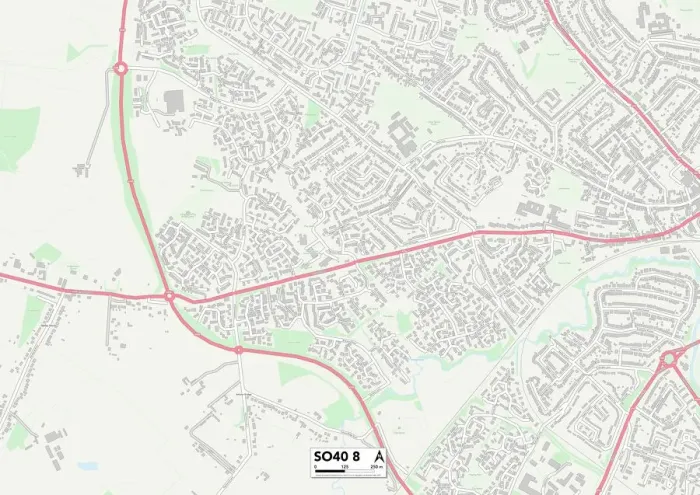 Gerahmter Druck : Neuer Wald SO40 8 Karte