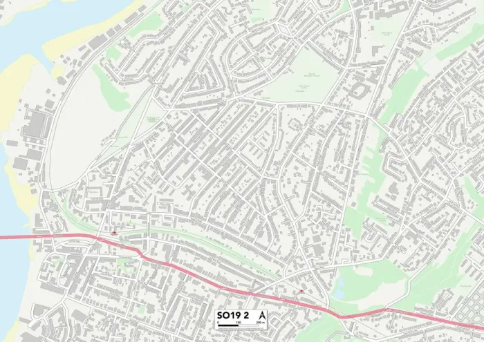 Gerahmter Druck : Südwestengland SW19 2 Karte Gerahmter Druck : Südwestengland SW19 2 Karte