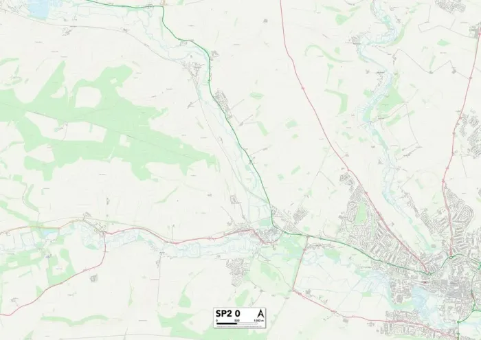 Gerahmter Druck : Wiltshire, Spitzkeil 0 Karte Gerahmter Druck : Wiltshire, Spitzkeil 0 Karte