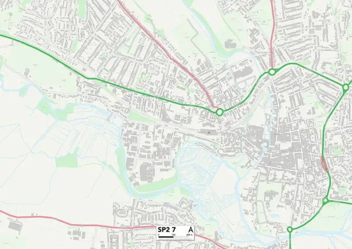 Gerahmter Druck : Wiltshire, Spitzkeil 7 Karte Gerahmter Druck : Wiltshire, Spitzkeil 7 Karte