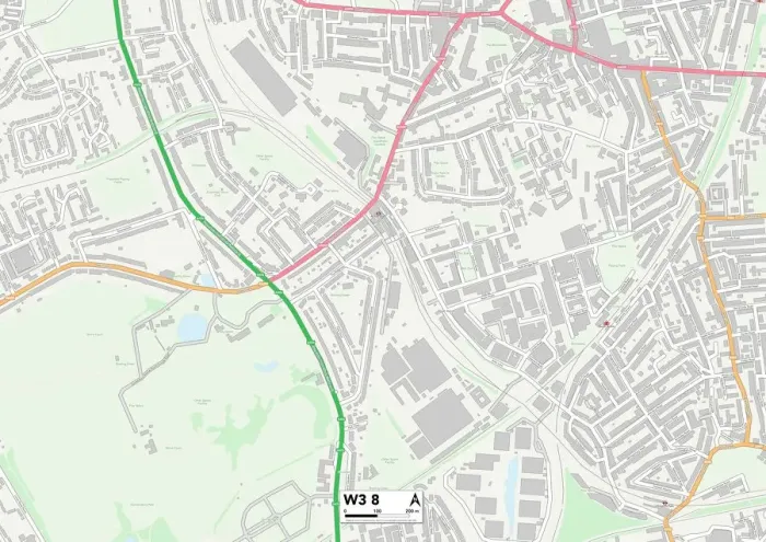 Gerahmter Druck : Ealing, Wirtschaftsraum 3, Nr. 8 Karte Gerahmter Druck : Ealing, Wirtschaftsraum 3, Nr. 8 Karte