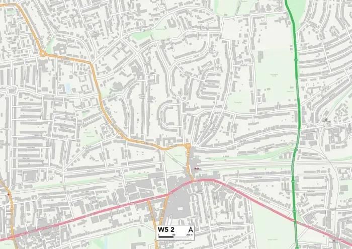Gerahmter Druck : Ealing W5 2 Karte Gerahmter Druck : Ealing W5 2 Karte