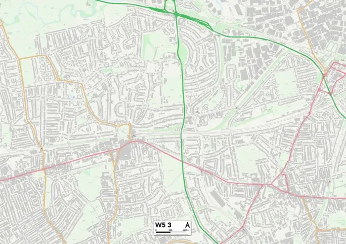 Gerahmter Druck : Ealing W5 3 Karte Gerahmter Druck : Ealing W5 3 Karte