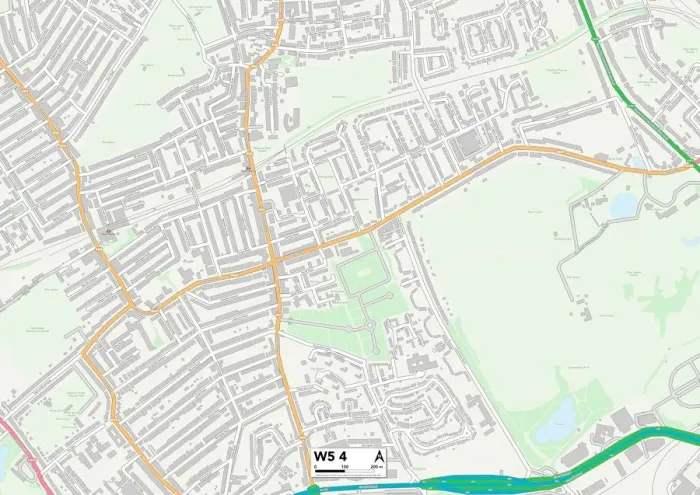 Gerahmter Druck : Ealing W5 4 Karte