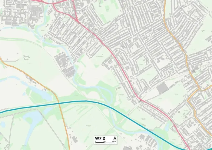 Gerahmter Druck : Ealing, W7 2 Karte Gerahmter Druck : Ealing, W7 2 Karte