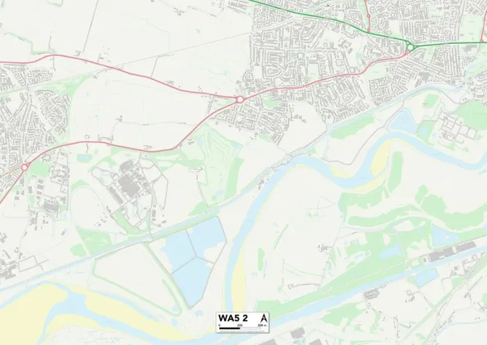 Gerahmter Druck : Warrington, WA5 2 Karte Gerahmter Druck : Warrington, WA5 2 Karte