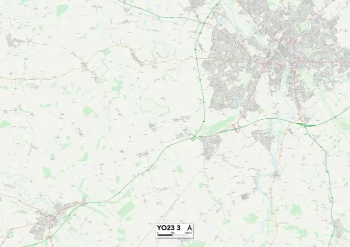 Gerahmter Druck : York YO23 3 Karte Gerahmter Druck : York YO23 3 Karte