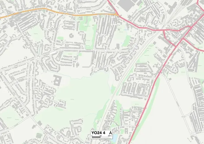 Gerahmter Druck : York YO24 4 Karte Gerahmter Druck : York YO24 4 Karte