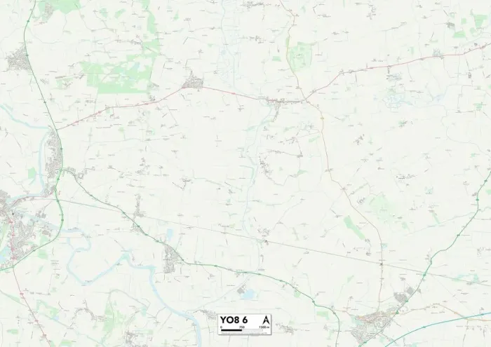 Gerahmter Druck : York YO8 6 Karte