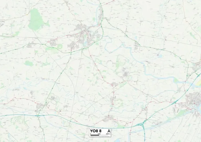 Gerahmter Druck : York YO8 8 Karte