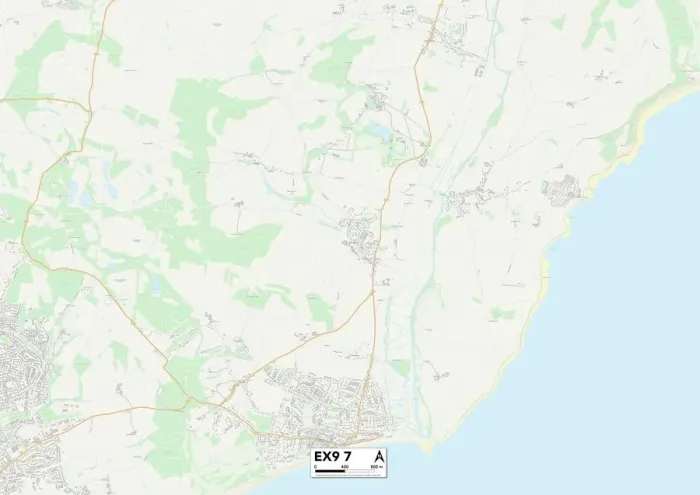 Gerahmter Druck : Exeter Exe 9, Stadtplan Gerahmter Druck : Exeter Exe 9, Stadtplan