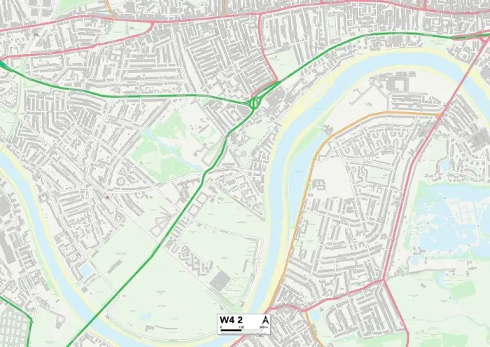Gerahmter Druck : Hounslow, W4 2 Karte Gerahmter Druck : Hounslow, W4 2 Karte