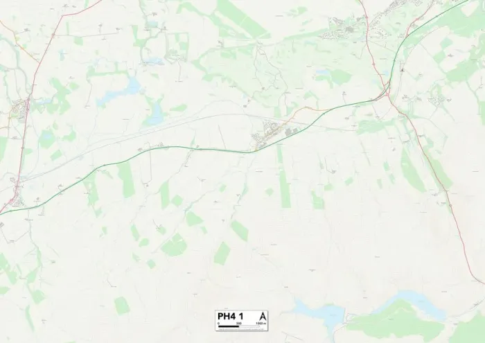 Gerahmter Druck : Perth und Kinross, PH4 1 Karte Gerahmter Druck : Perth und Kinross, PH4 1 Karte