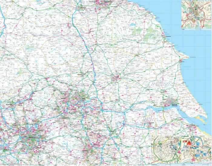 Gerahmter Druck : Karten der Grafschaft Yorkshire Gerahmter Druck : Karten der Grafschaft Yorkshire