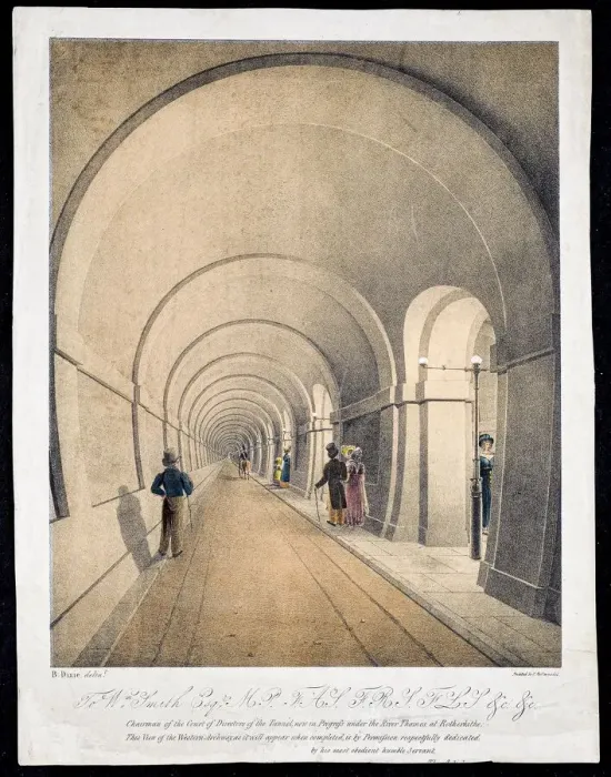 Gerahmter Druck : Der westliche Bogen des Themse-Tunnels. Gerahmter Druck : Der westliche Bogen des Themse-Tunnels.