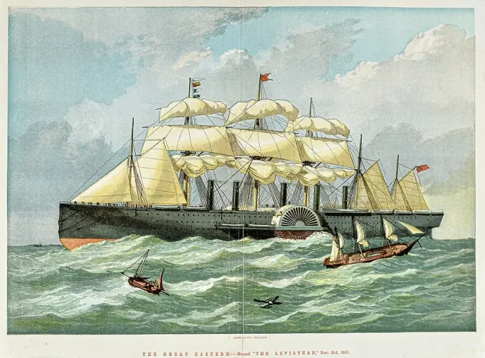 Gerahmter Druck : Der Große Osten - Benannt Der Leviathan. Gerahmter Druck : Der Große Osten - Benannt Der Leviathan.