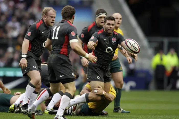Gerahmter Druck : Mark Cueto und Nick Easter Gerahmter Druck : Mark Cueto und Nick Easter