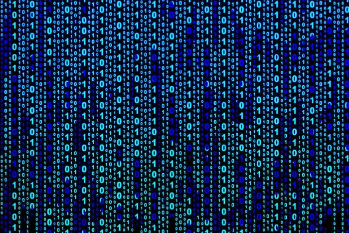 Gerahmter Druck : Binärcode auf schwarzem Hintergrund, abstrakte Illustration. Gerahmter Druck : Binärcode auf schwarzem Hintergrund, abstrakte Illustration.