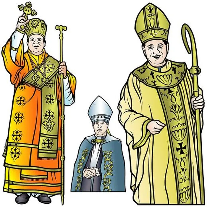 Gerahmter Druck : Bischof-Set Gerahmter Druck : Bischof-Set