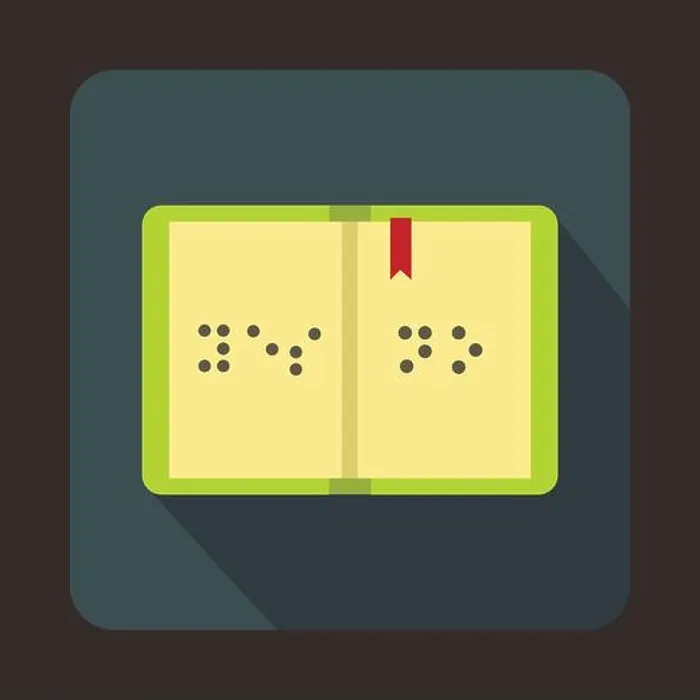 Gerahmter Druck : Braille-Icon, flaches Design