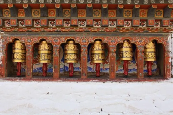 Gerahmter Druck : Buddhistische Gebetsräder Gerahmter Druck : Buddhistische Gebetsräder