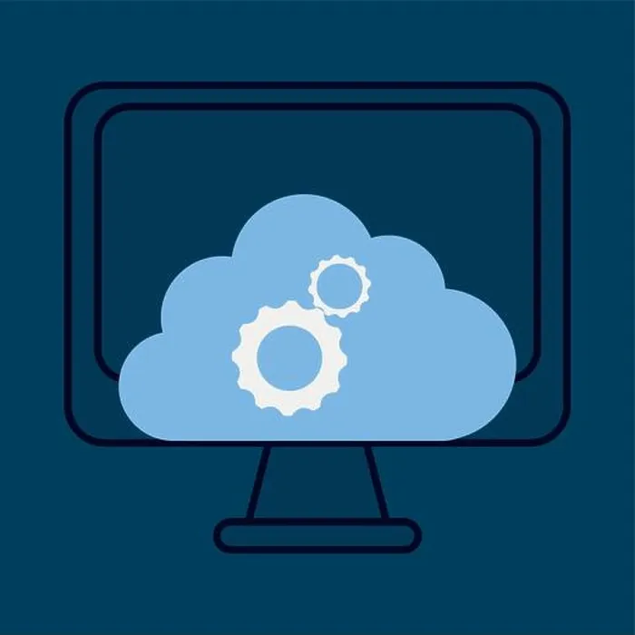Gerahmter Druck : Cloud Computing Technologie Icon Vektor-Illustration Grafikdesign