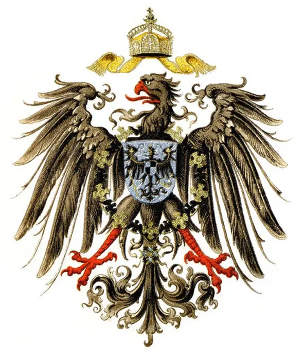 Gerahmter Druck : Wappen, Deutscher Reichsadler. Gerahmter Druck : Wappen, Deutscher Reichsadler.